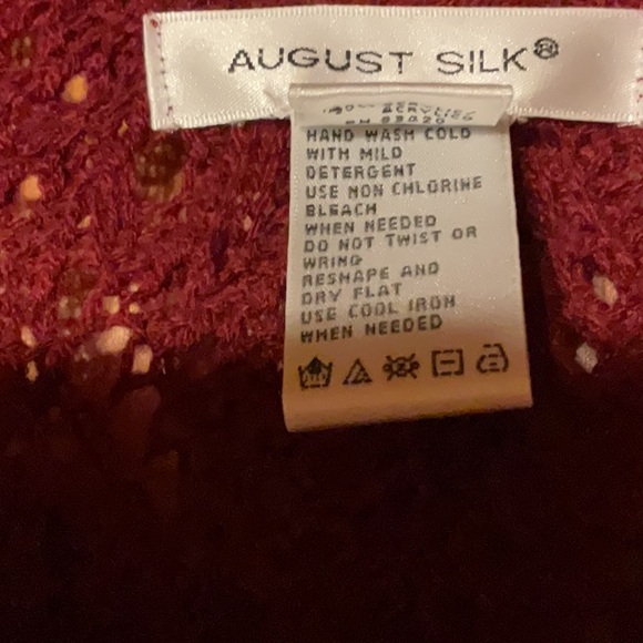 August Silk long red cardigan, size large, great condition - Picture 4 of 5